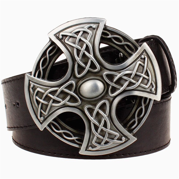 Longue chaîne croix de Malte en fer, boucle en cuivre et laiton, extenseur de gilet médiéval pour épée suspendue Longue chaîne croix de Malte en fer, boucle en cuivre et laiton, extenseur de gilet médiéval pour épée suspendue