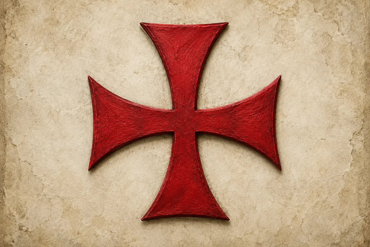Croix pattée rouge symbole templier médiéval