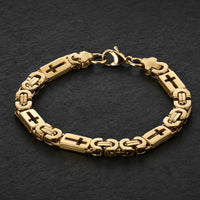 Bracelet de l’Espoir Croisé en acier inoxydable doré avec croix sur ardoise sombre