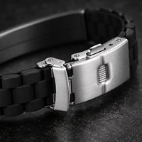 Détail du fermoir en acier du Bracelet du Pater Noster Templier noir