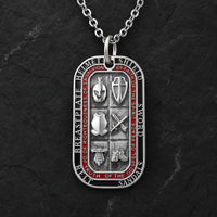 Verso du Collier du Croisé de l’Armure de Dieu avec symboles de l’Armure de Dieu