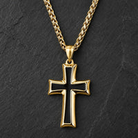 Variante dorée et noire du Collier Ordre du Temple sur ardoise sombre