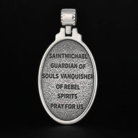Dos du Collier de la Victoire de Saint Michel avec message gravé au verso