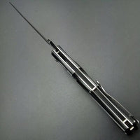 Vue de côté du Couteau Pliant Templier de Collection en acier inoxydable