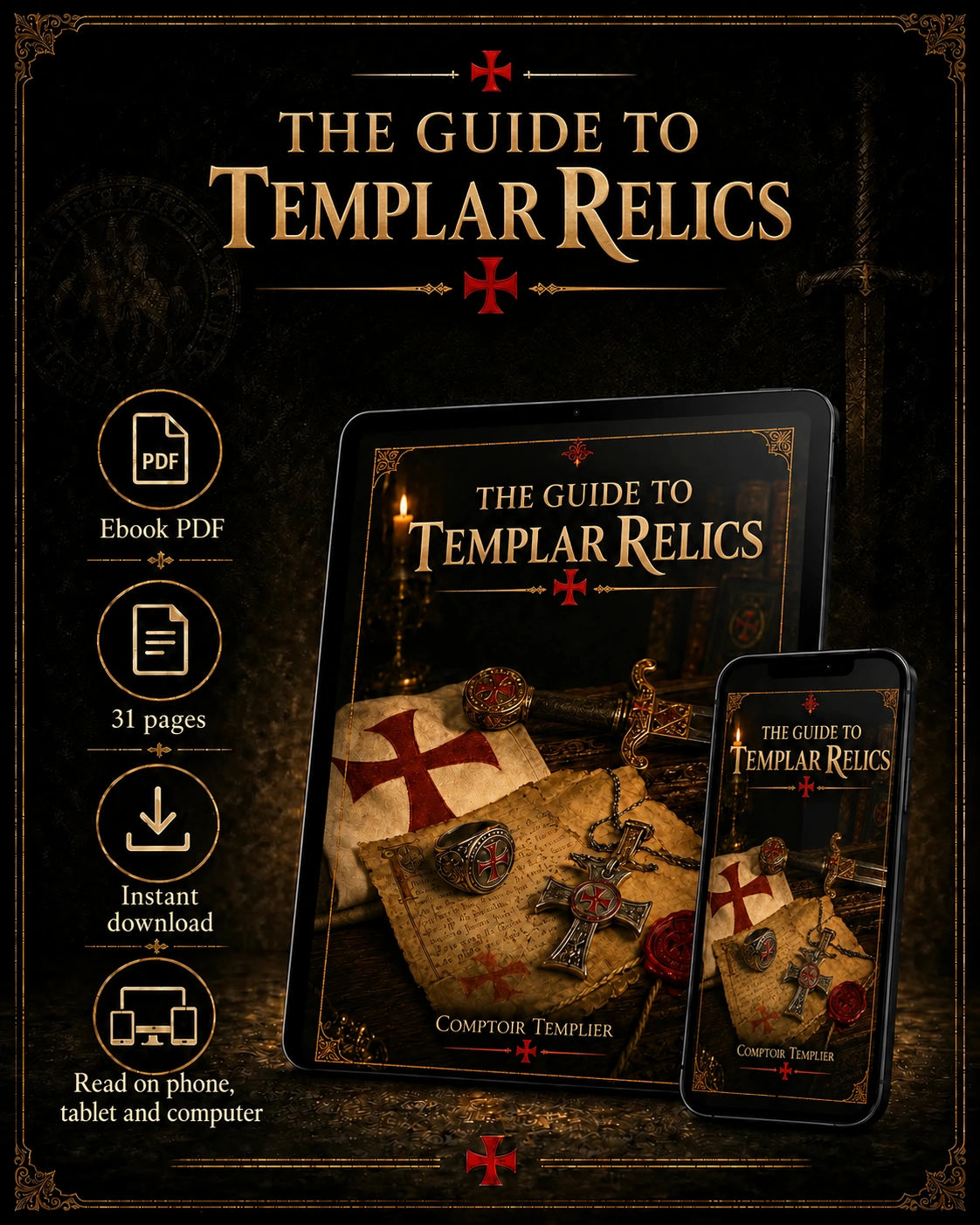 The Guide to Templar Relics — PDF ebook on tablet and smartphone