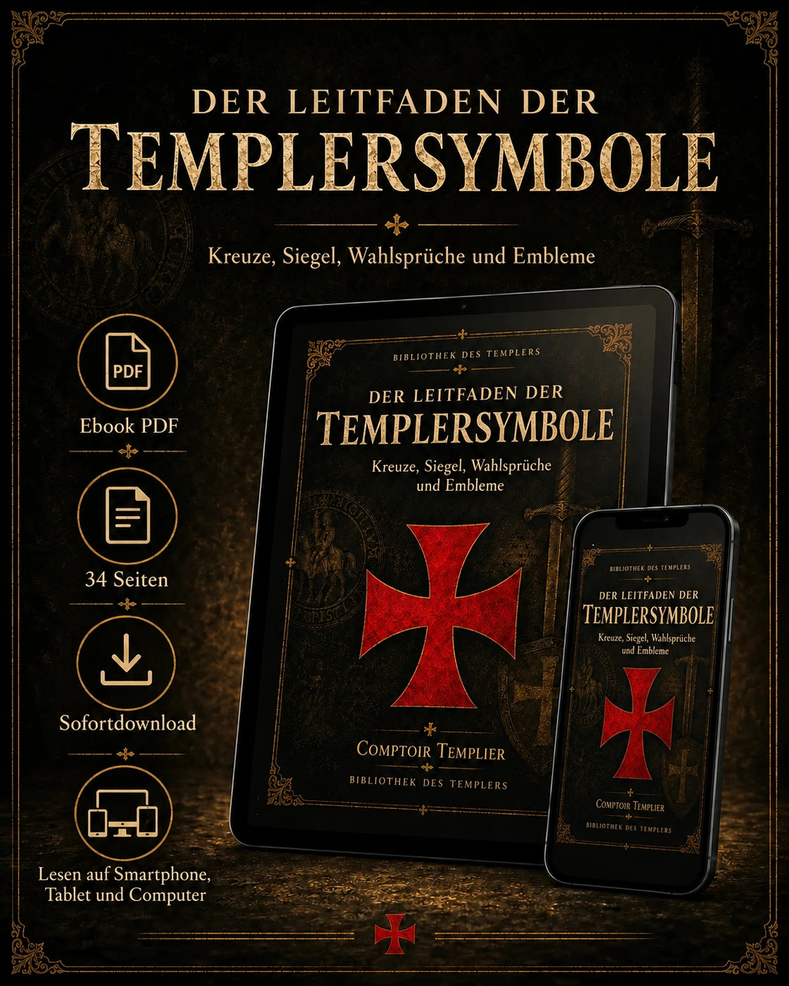 Der Leitfaden der Templersymbole — PDF-Ebook auf Tablet und Smartphone