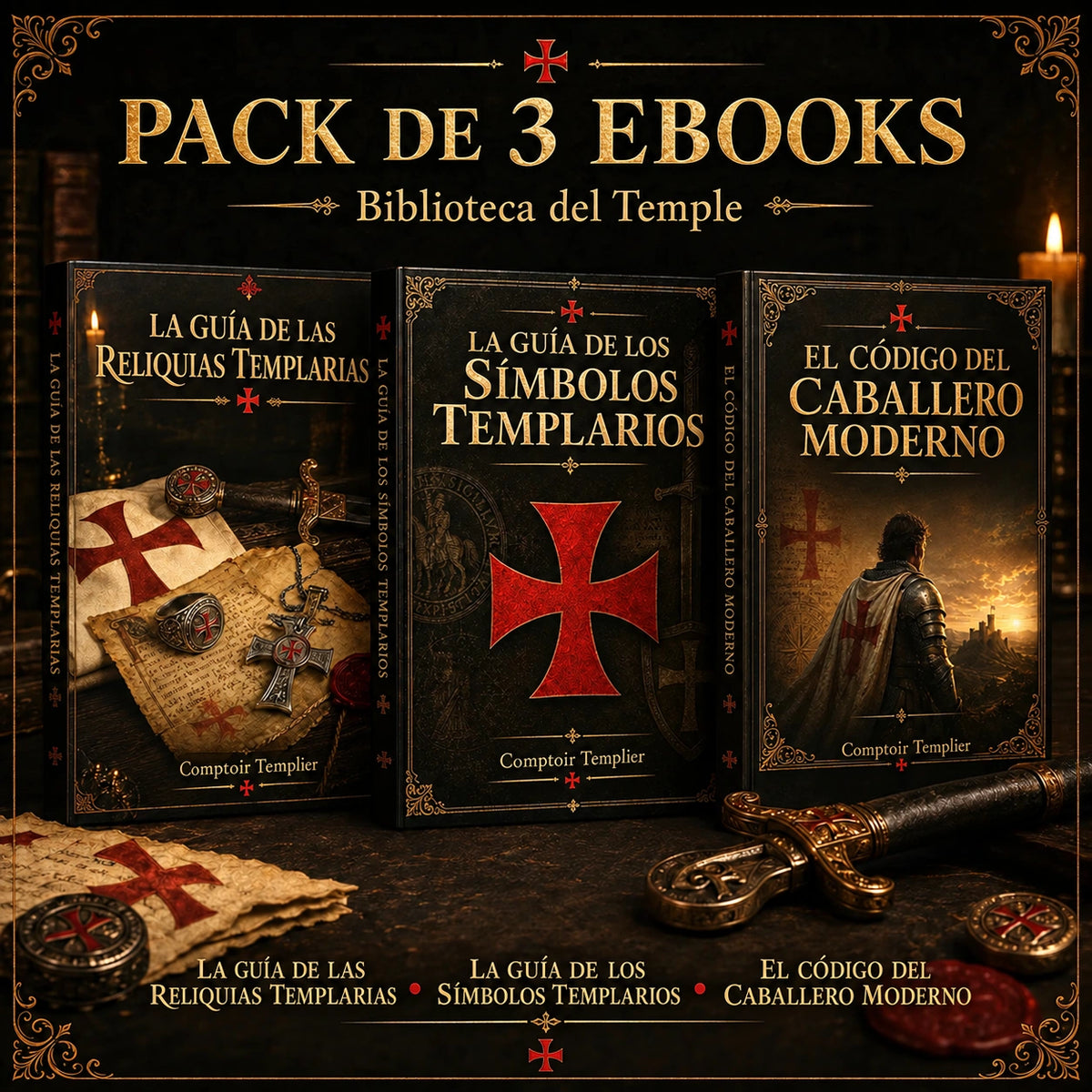 Biblioteca del Temple — Pack de 3 Ebooks — portada del ebook