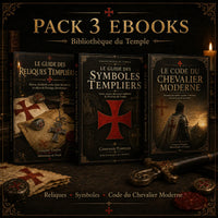 Pack 3 ebooks templiers Bibliothèque du Temple avec guides sur les reliques les symboles templiers et le code du chevalier moderne
