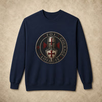 Sweat Sceau du Chevalier bleu marine à 80% coton et 20% polyester avec emblème templier