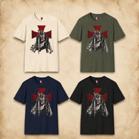 Variantes couleurs du T-Shirt Proclamation du Temple en coton avec motif templier.