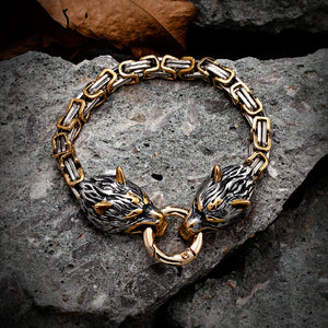 Bracelet Tête de Loup Viking