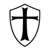Autocollant, Chevalier, croix médiévale, Templier, Voiture, Sticker, car, Bouclier
