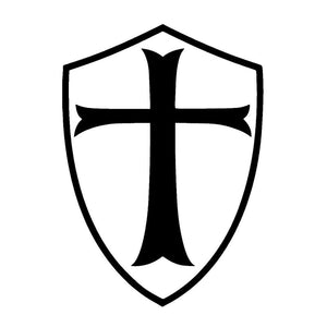 Autocollant, Chevalier, croix médiévale, Templier, Voiture, Sticker, car, Bouclier