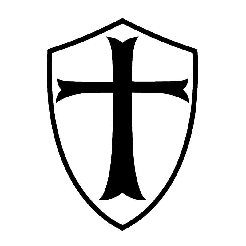 thumbnail image 2 of Knights Templar Shield Vinyl Decal – City Flag Crest Sticker For Car Window, Truck, Laptop 2 of 3