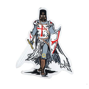 Écusson Brodé Velcro Croix De Saint Benoît Et Templier - Environ 8x8 Cm - Pour Sac à Dos, Veste, équipement Tactique