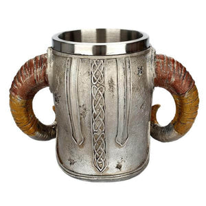 Celte Celtique Viking Nordique Marteau Thor Puy du Fou Guerrier Mug Hache Epée Bouclier Corne Café Tête de Mort