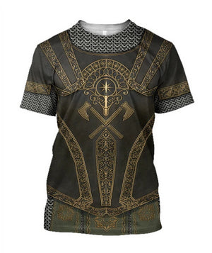 Vallala Celte Celtique Viking Nordique Marteau Thor Puy du Fou Guerrier Hache Epée Bouclier Corne t-shirt Tête de Mort terredeviking